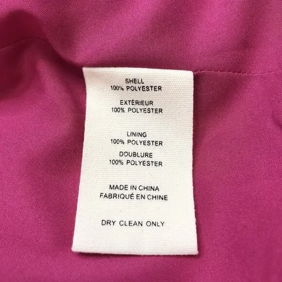 L'AGENCE Hot Pink Tweed Double-Breasted Blazer with Orange Trim - Picture 11 of 13